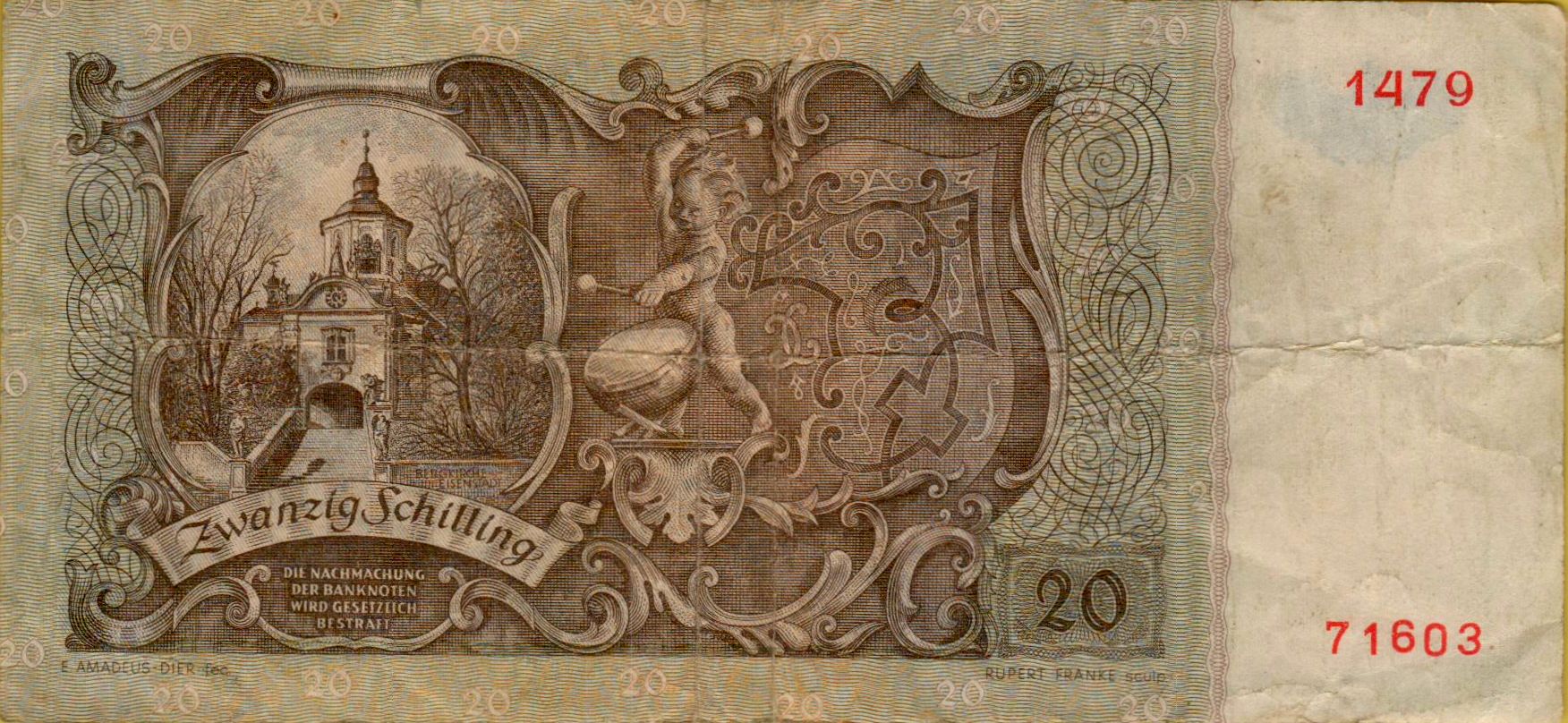 Austria 20 1949 VF P-129/a